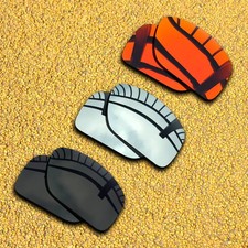 3 Pairs Lenses Replacement for-Oakley Split Shot Polarized-Black Red Silver