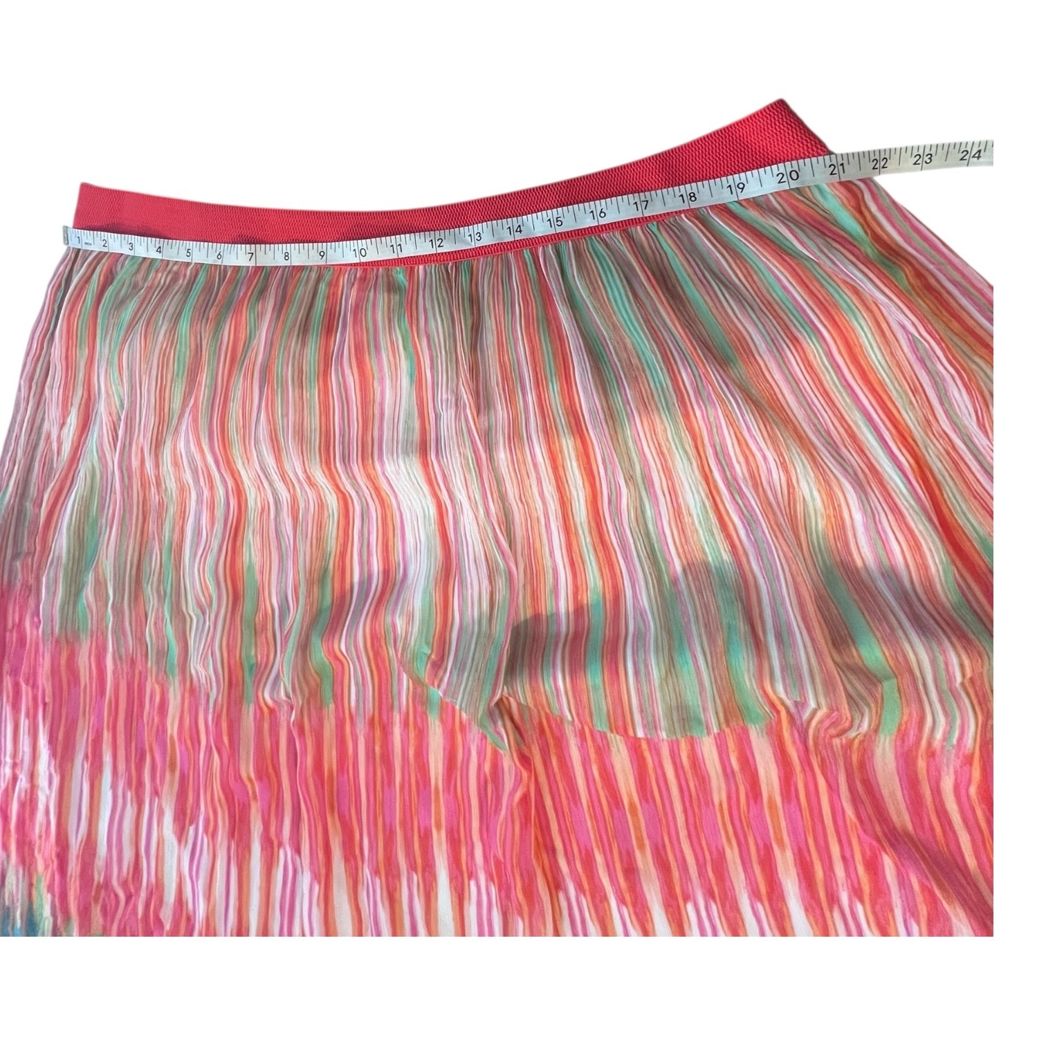 Ruby Road Plus Size 18 Rainbow Stripe Pleated Mid… - image 10