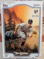 2025 Topps x Bob Ross: The Joy of Baseball Jace Jung /35 Titanium White #98 
