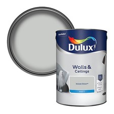 Dulux Matt Emulsion Paint 5L Goose Down Walls Ceilings Interior Coverage Tin New