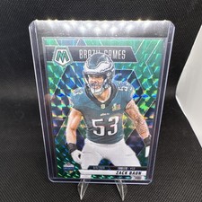 2025 Panini Mosaic Zack Baun Green Mosaic Prizm #268 Eagles Football Card