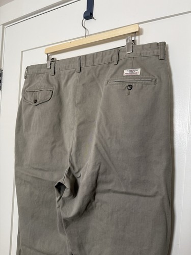 Polo Ralph Lauren Hammond Pantalone Uomo 42x32 Grigio Pieghettato Polsini Comfort Preppy - Foto 5 di 14