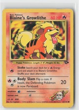 BLAINE'S GROWLITHE UNLIMITED COMMON G2 GYM CHALLENGE POKEMON 62/132 HP on eBay
