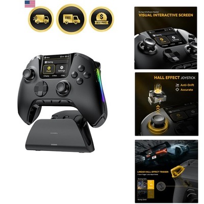 Interactive Screen Wireless Gaming Controller for PC/Switch/Switch 2/iOS/Andr...