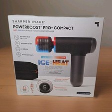 Sharper Image Powerboost Pro Hot Cold Percussion Massager Black- Open Box