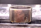 Vintage chunky sterling silver ring NEWS 4 sided Men's ring by WISE size 11