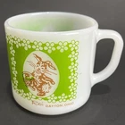 Vintage Federal Glass Easter Bunny Rabbit Rike’s Dayton Ohio Mug
