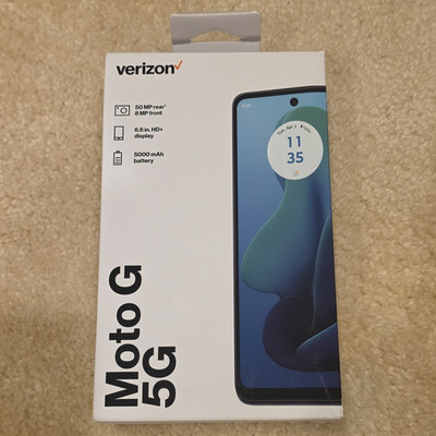 Motorola Moto G 5G Verizon Prepaid Android 1TB 6.6in 50MP Sage Green