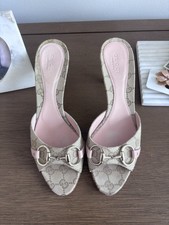 Gucci GG Logo Horsebit Slide Sandals Beige/Pi...