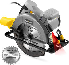 Circular Saw 1400W 185mm Laser Guide Adjustable Depth Wood Metal Tile Plastic
