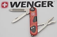 Vintage 1990's WENGER Swiss Army Knife SNIFE Series 65mm Esquire  - LAVA Handles