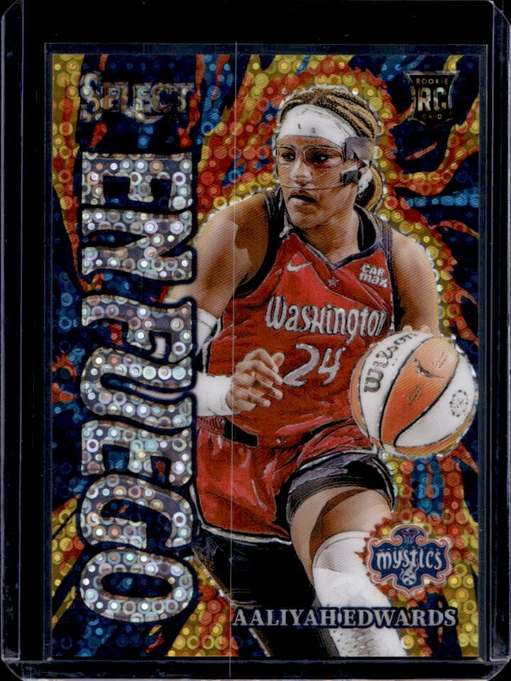 2024 Select WNBA Aaliyah Edwards En Fuego RC White Disco Prizms #7/75