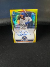 2023 Bowman Chrome WILYER ABREU Auto YELLOW REFRACTOR #6/75 - Red Sox