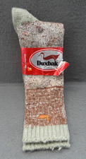 NEW Duxbak M 10-11 Tiger Hunting Sock Wool Acrylic Knit 204 VTG Logo Made in USA