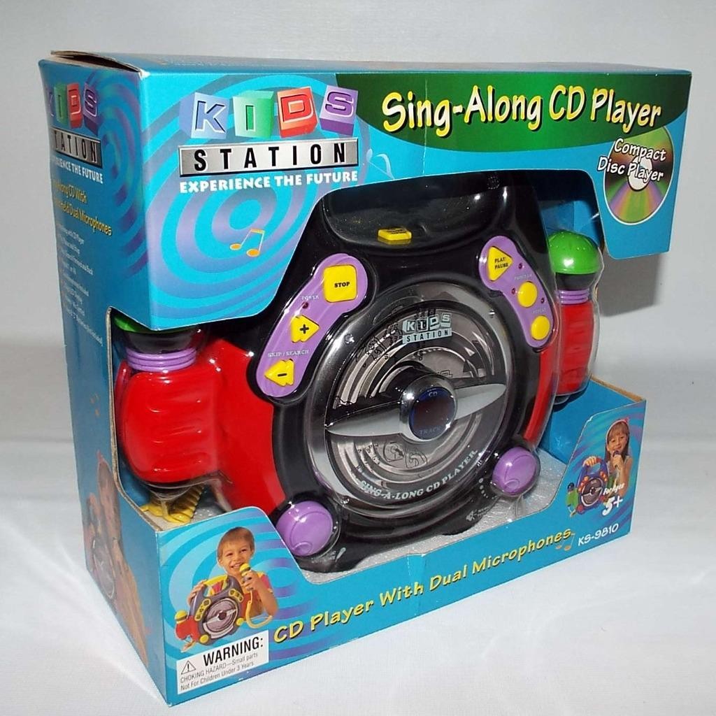 NOS 2002 Kids Station Sing-Along CD Player Karaoke 2 Microphones