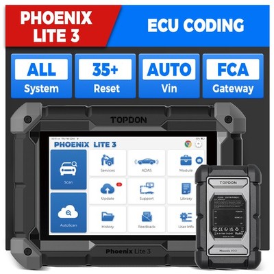 TOPDON Phoenix LITE 3 Ultimate OBD2 Scanner Car Diagnostic Tool ECU KEY Coding