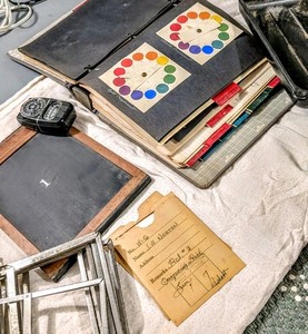 Antique Film Holders, Hangers, and Photography School Items 