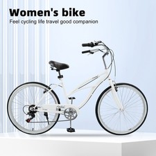 🚀Urban Lady Girl's Bicycle Women's Beach Cruiser Bike 26 Inches 7 Speed White