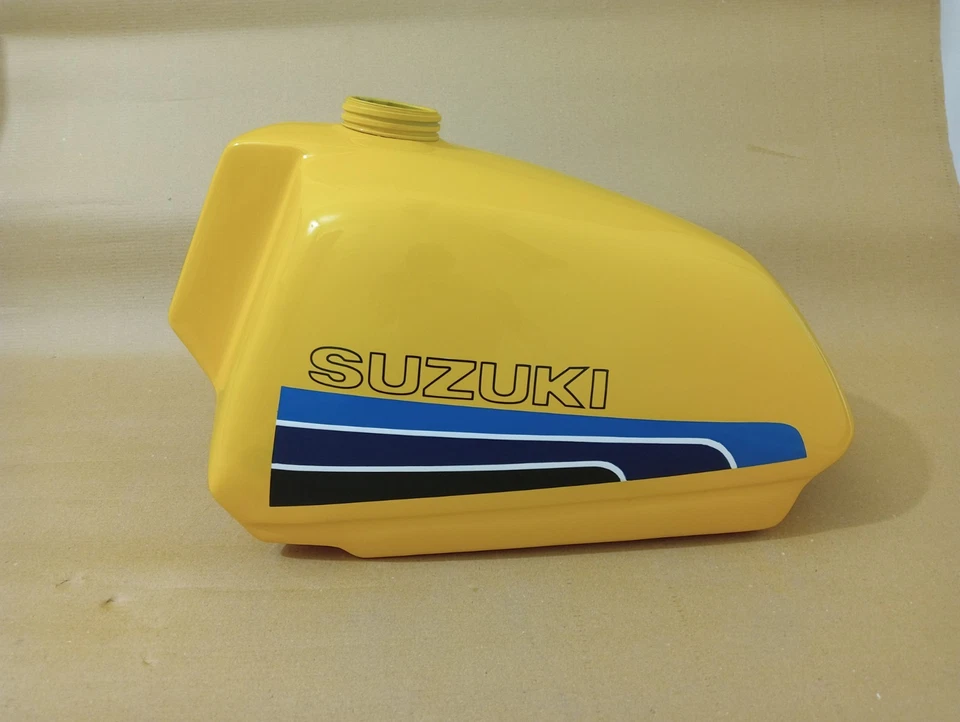 Suzuki PE175,250,400 Aluminium Yellow Painted Fuel Gas Tank 1978-1984 |Fit For - Image 2 of 4