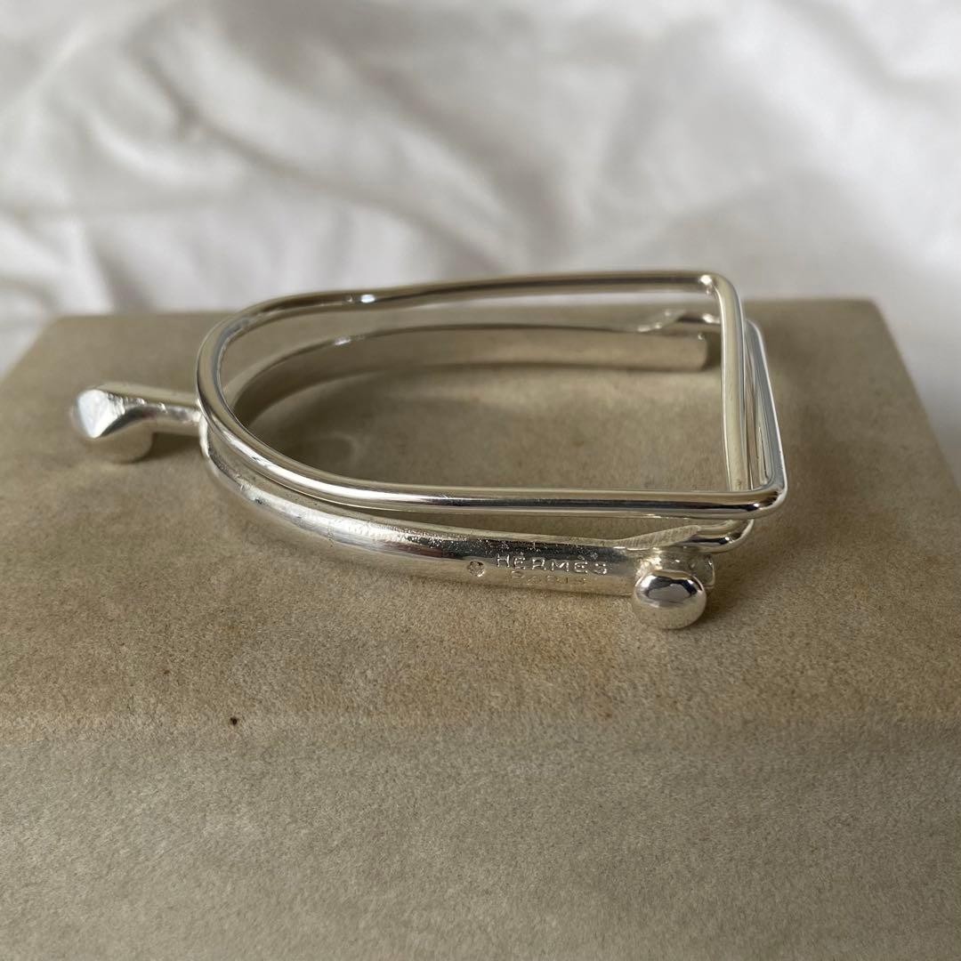 HERMES Silver STIRRUP MONEY CLIP RARE COLLECTIBLE CONDITION BOXED image 4