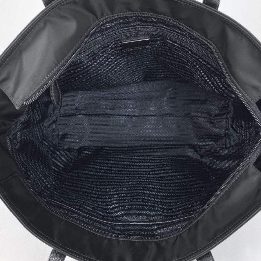 PRADA 1BG052 Plate Tote Bag Shoulder Bag Nylon Black #BS1367 thumbnail 8