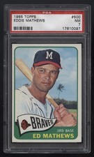 1965 Topps Eddie Mathews #500 PSA 7 NM Braves HOF