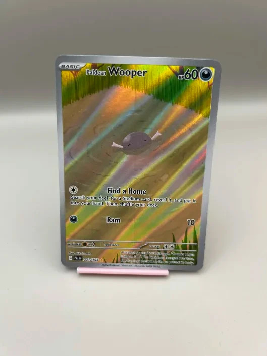 Pokémon TCG Paldean Wooper Illustration Rare Card Paldea Evolved, 221/193