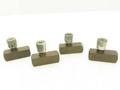 Parker PF400B In-line Flow Control Valve 1/4'' NPT Brass 2000 PSI  Lot of 4