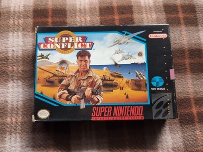 NUR OVP + ANLEITUNG! Super Conflict (US-NTSC) SNES - Kein Spiel! Leerkarton