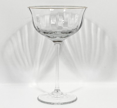 Spiegelau CHAMPS ELYSEE Optic Gold Rim Champagne Tall Sherbet Glass 6 5/8'' EX