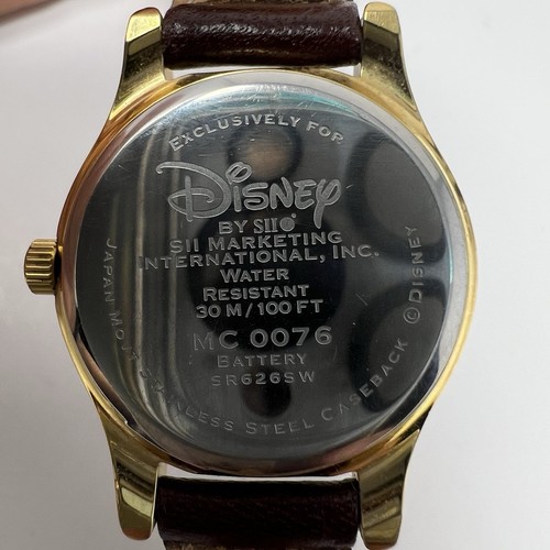 Disney Mickey Mouse Women's Watch Date MC0076 Quartz Brown Leather Strap SII - Picture 11 of 18