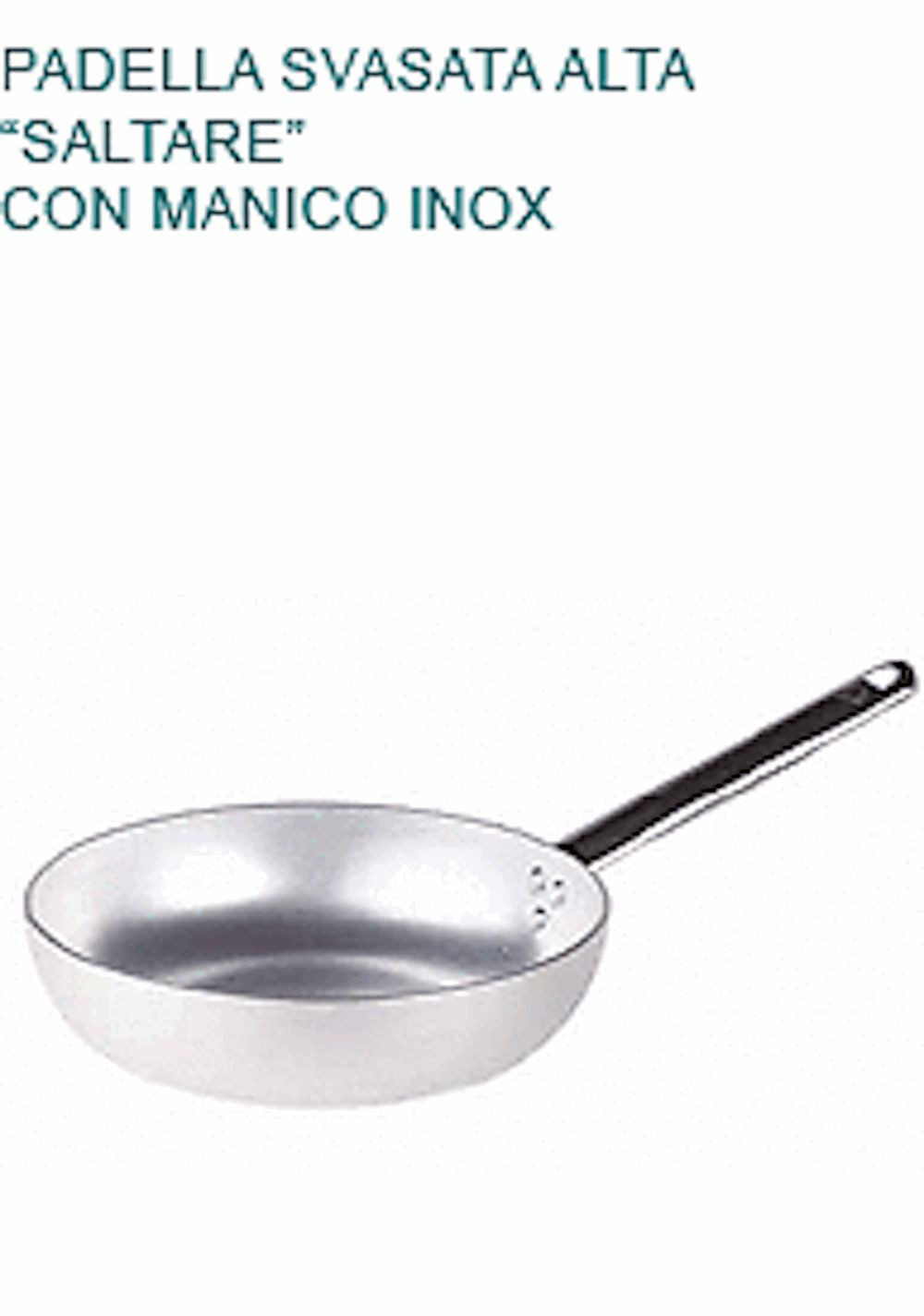 Pentole Agnelli ALMA111B38 Padella Svasata Professionale 38 cm