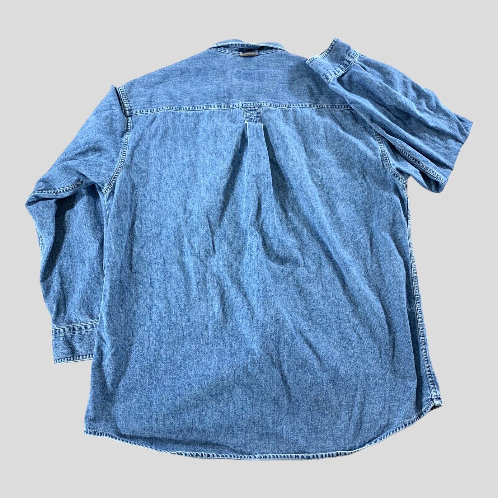 Timberland Shirt Mens XL Denim Rugged Fit Button-… - image 2