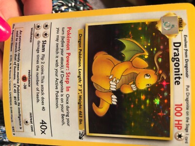 Pokmon TCG Dragonite Fossil 4 Holo Unlimited Holo Rare