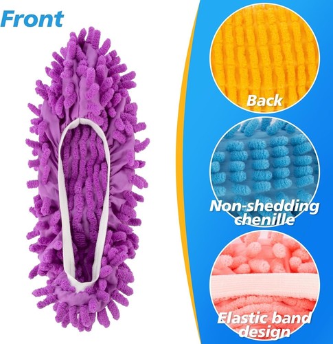 10 Mop Slippers for Floor Cleaning - Mop Socks Women Mopping 10PCS(5Pairs) - Picture 3 of 8
