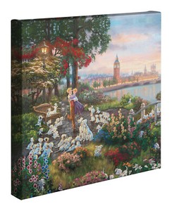 Thomas-Kinkade-Studios-Disney-101-Dalmations-14-x-14-Gallery-Wrapped-Canvas