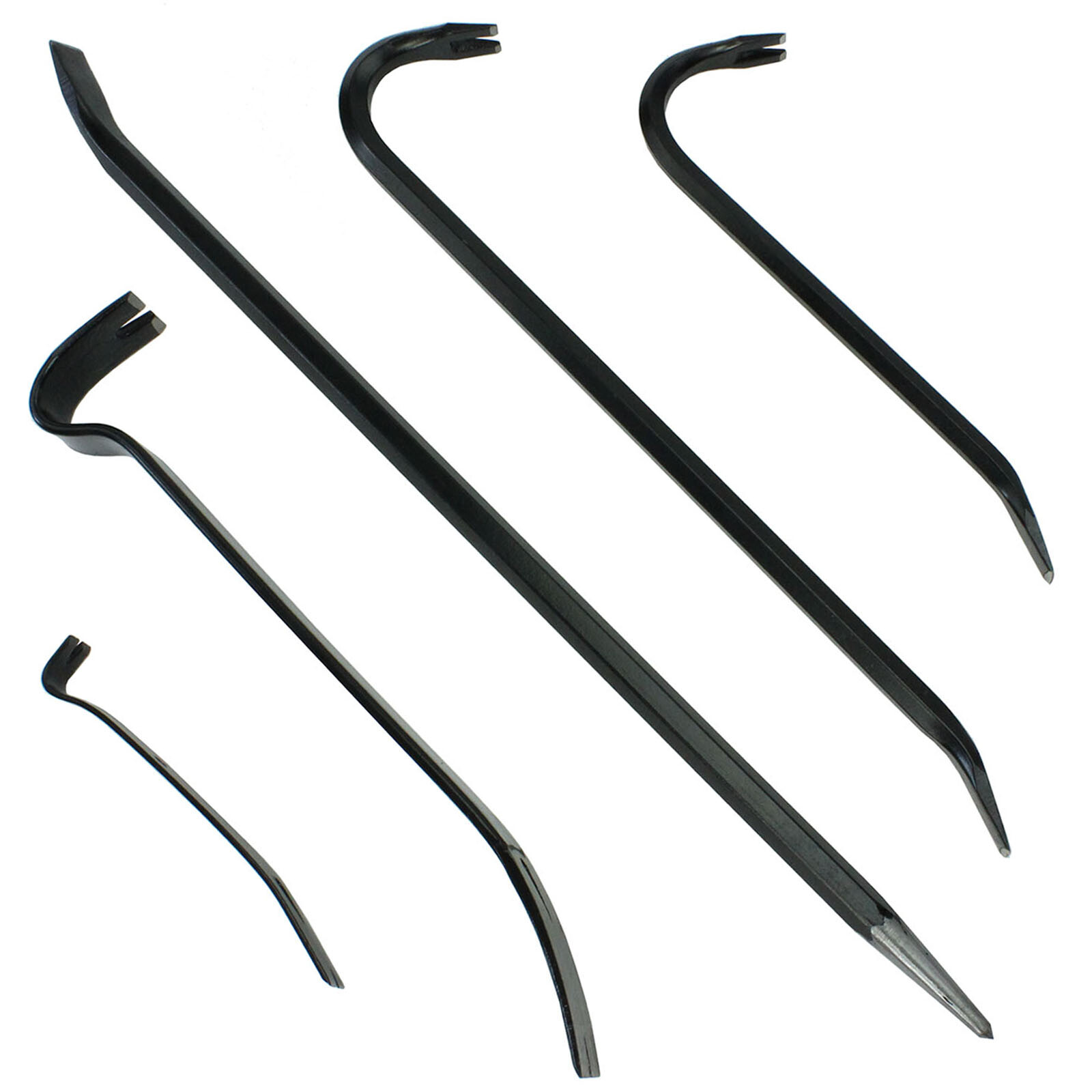Crowbar Set Long Wrecking Crow Bar Rod Steel Flat Pry Large Nail Puller Kit