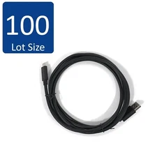 Lot of 100 New Assorted USB-C Male to USB-A Male Data/Charging Cables