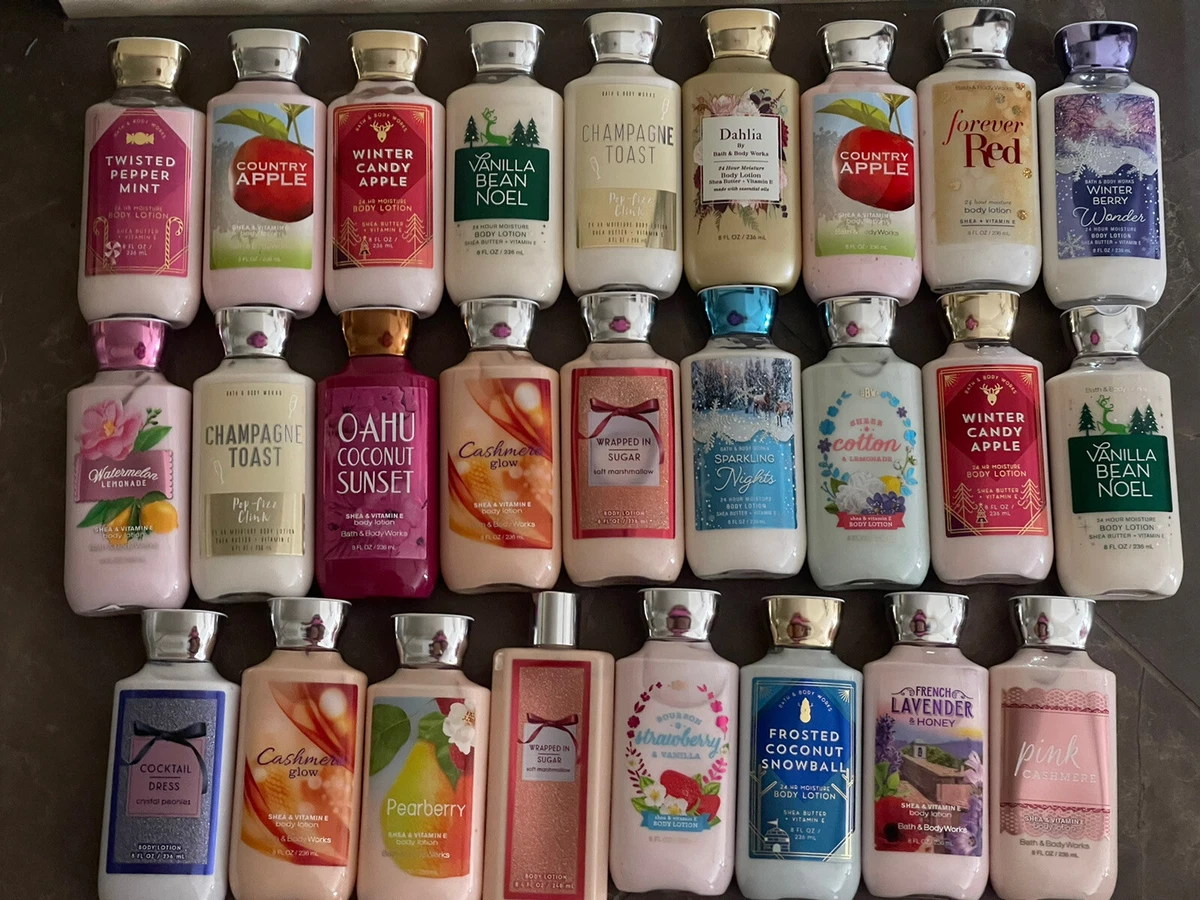 LOT 25 BATH AND BODY WORKS LOTION Full size 8 oz MIX MATCH YOU CHOOSE PICK