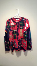 Vintage Noah's Ark Cardigan Sweater - Design Options - Medium M - Multi-Color