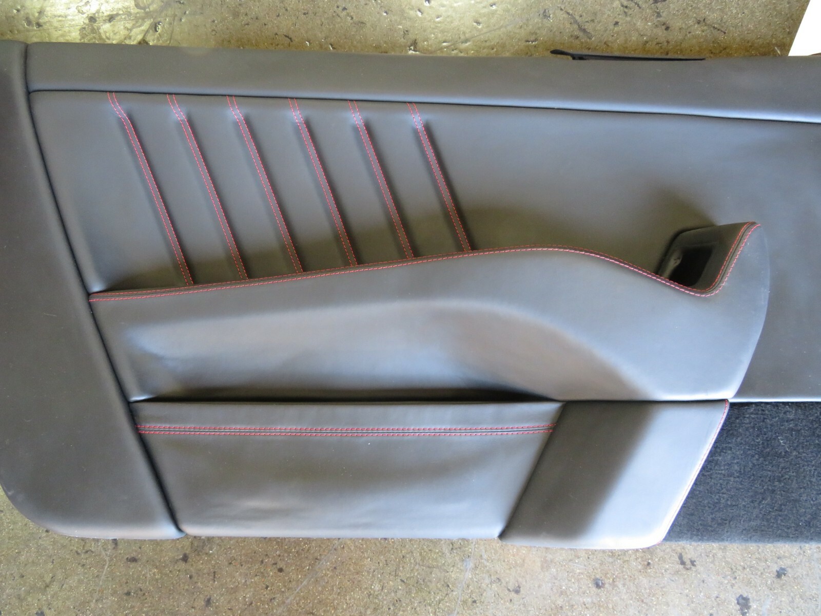 Ferrari 612 Scaglietti, LH, Left, Front Door Trim Panel, Blk/Red Stitch, Used