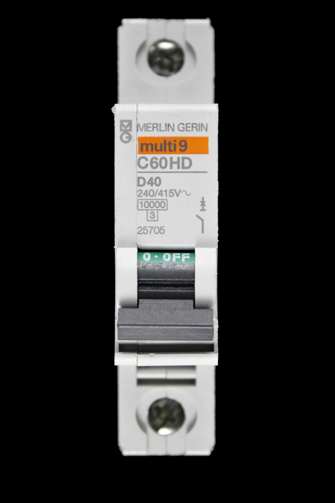 MERLIN GERIN 40 AMP CURVE D 10kA MCB CIRCUIT BREAKER C60HD 25705