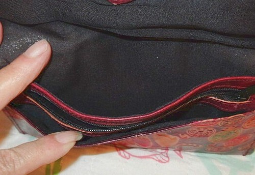 70s Vtg Tooled Leather Clutch Wallet & Coin Purse Hand Painted Tulips 2 Piece - Picture 7 of 8