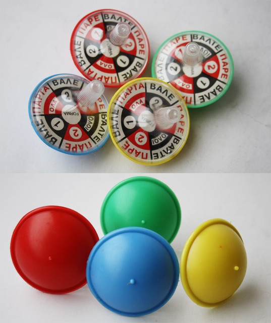 4X VINTAGE 80'S GREEK GAMBLING SPINNING TOP SPINNER GAME PARTA OLA GREECE NOS ! eBay