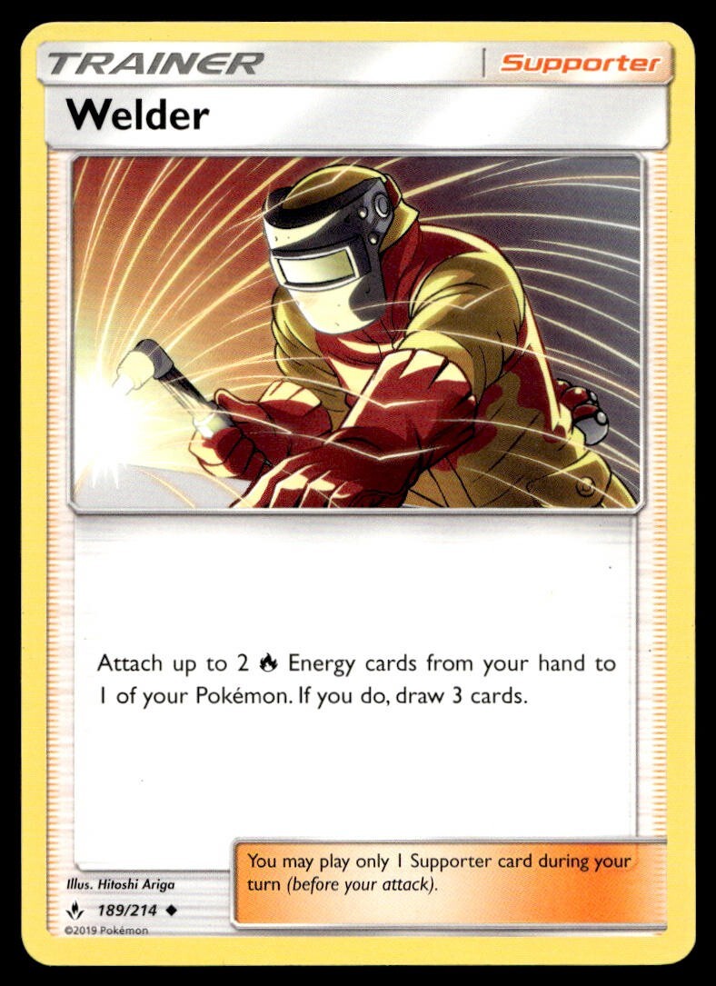 Welder 189/214 Pokemon Card Sm-Unbroken Bonds Uncommon Trainer Near Mint E20