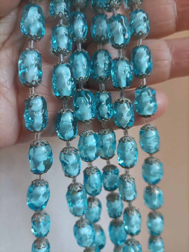 Collana girocollo perle Veneziane Vintage autentico murano made in Italy - Immagine 2 di 4