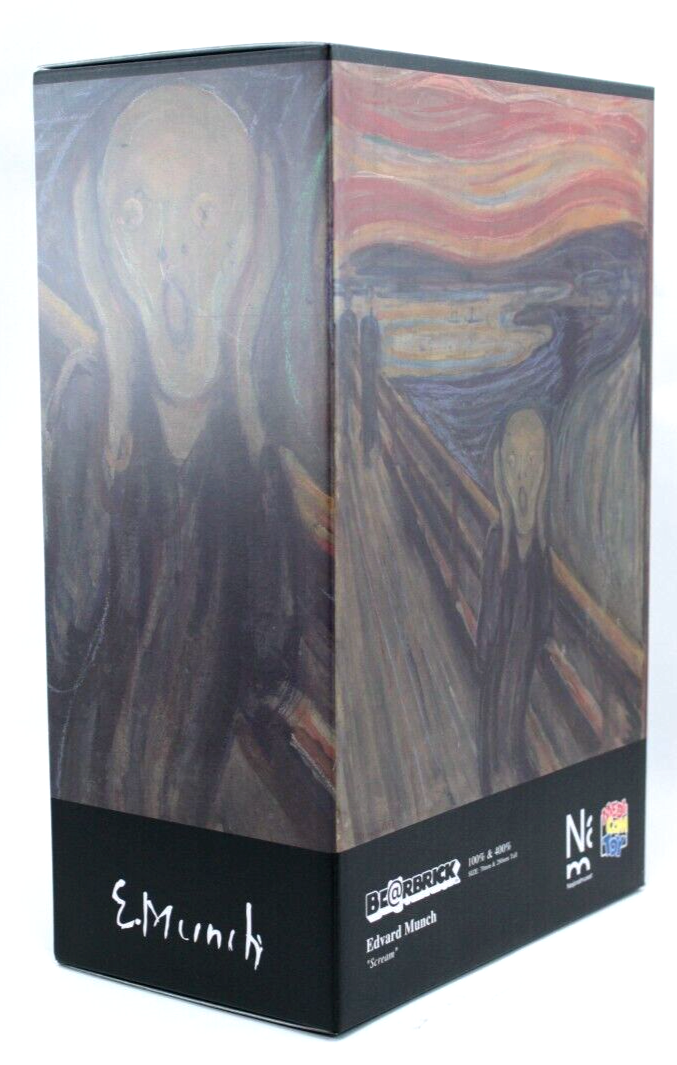 Medicom Toy BE@RBRICK Edvard Munch Scream 100%&400%From Medicom Toy BE@RBRICK Edvard Munch Scream 100%&400%From