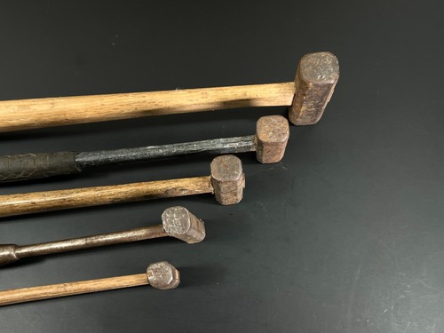 Japanese Vintage iron hammer 5set made by the famous blacksmith / Chisel d55 - Picture 7 of 18