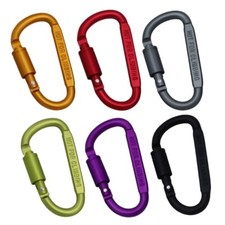D-Ring Keychain Clip Heavy Duty Climbing Carabiner Camping Accessories