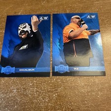 Taz & Excaliber Blue Metal Universe AEW (2) Card Lot